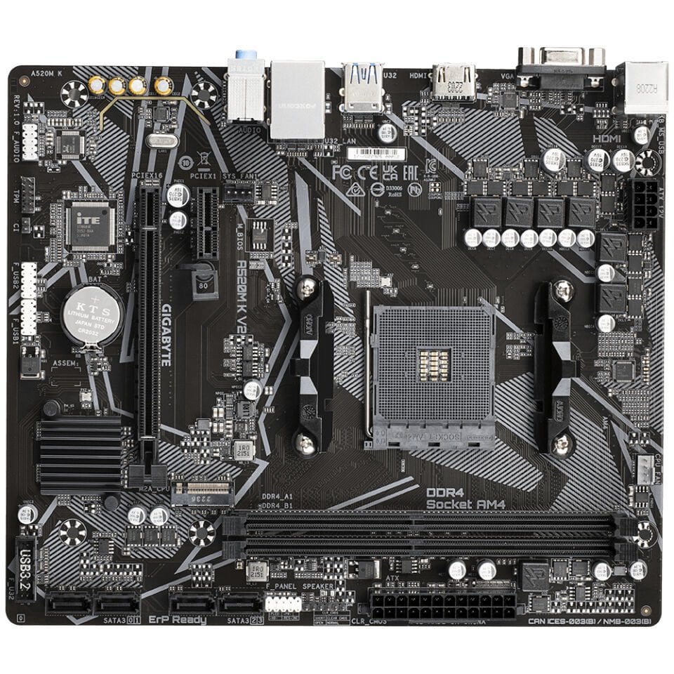 A520M K V2 DDR4 5100MT/s(OC) AM4 mATX Anakart
