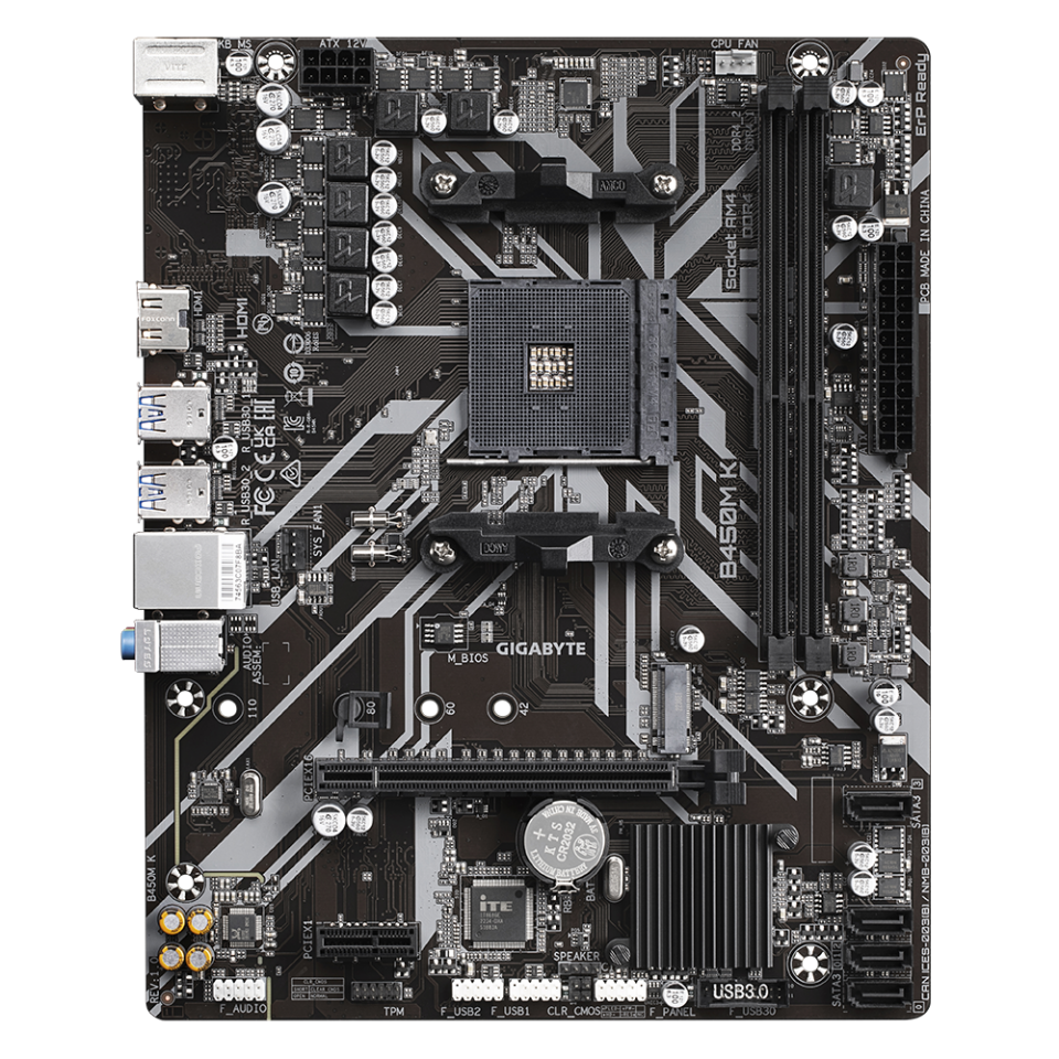 B450M K DDR4 3600MT/s(OC) AM4 mATX Anakart