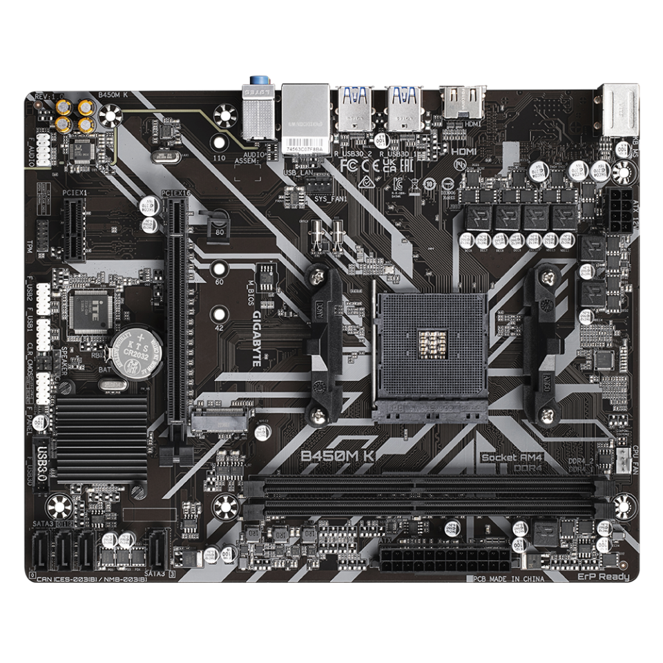 B450M K DDR4 3600MT/s(OC) AM4 mATX Anakart