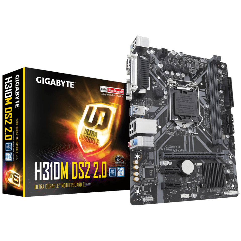 H310M DS2 2.0 DDR4 2666MT/s LGA1151 mATX Anakart