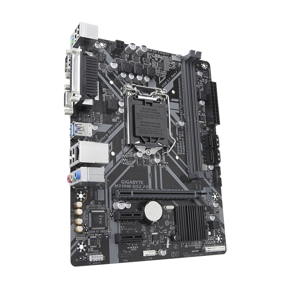 H310M DS2 2.0 DDR4 2666MT/s(OC) LGA1151 mATX Anakart