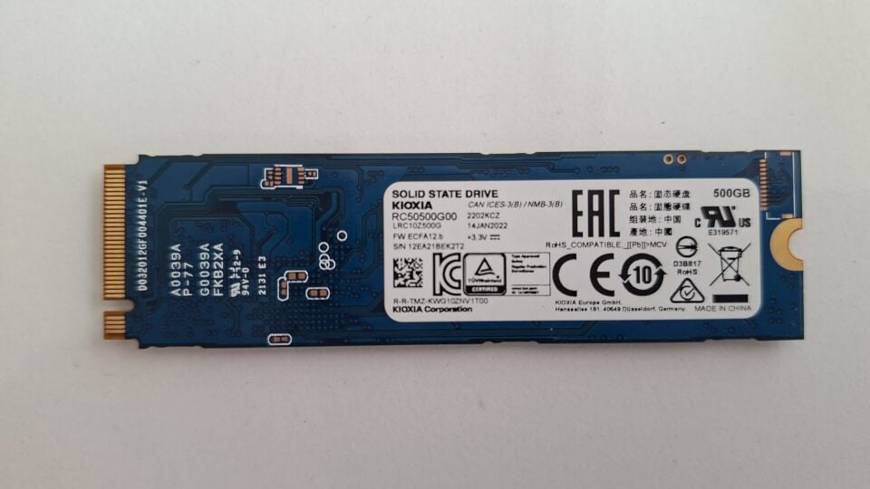 EXCERIA 500GB PCIe Gen3 M.2 SSD (1700 / 1600MB/s)