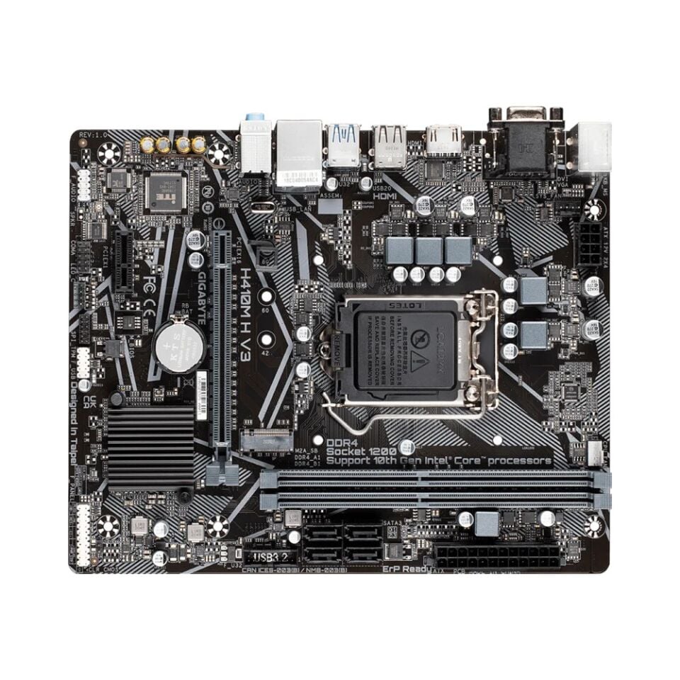 H410M H V3 DDR4 2933MT/s(OC) LGA1200 mATX Anakart