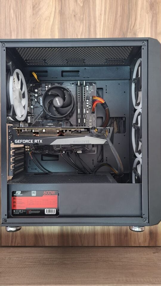 MEGA GAMING PWB01 R5-5500 16GB-DDR4 500GB-SSD RTX-3060-Ti-8G Masaüstü PC
