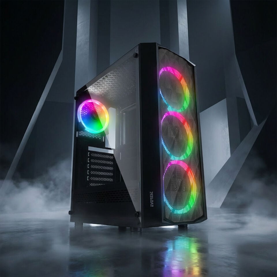 MEGA GAMING EVR01 R5-4500 16GB-DDR4 500GB-SSD RX-6500-XT-4G Gaming PC