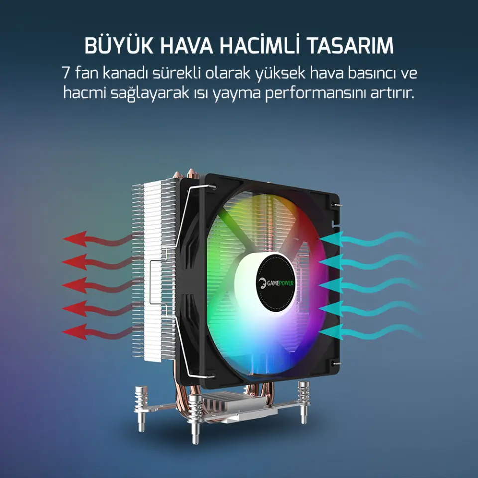 Glace TC4 ARGB 1x120mm Kule Tipi İşlemci Hava Soğutucu