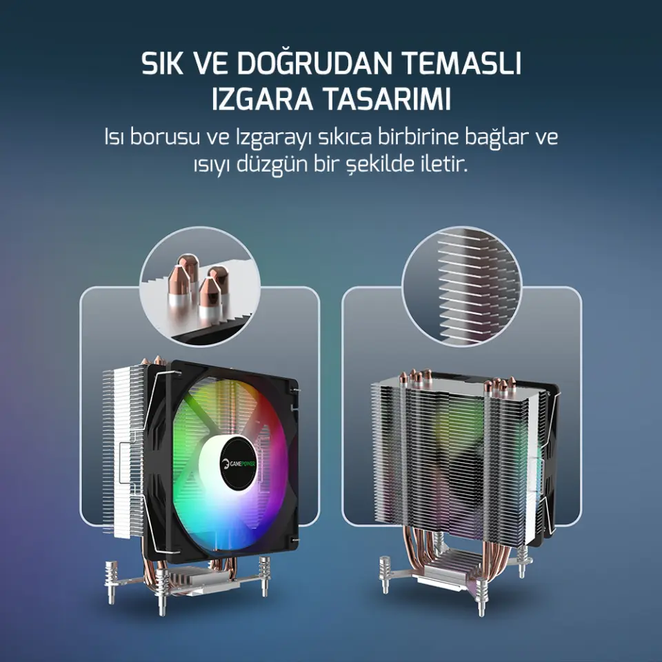 Glace TC4 ARGB 1x120mm Kule Tipi İşlemci Hava Soğutucu