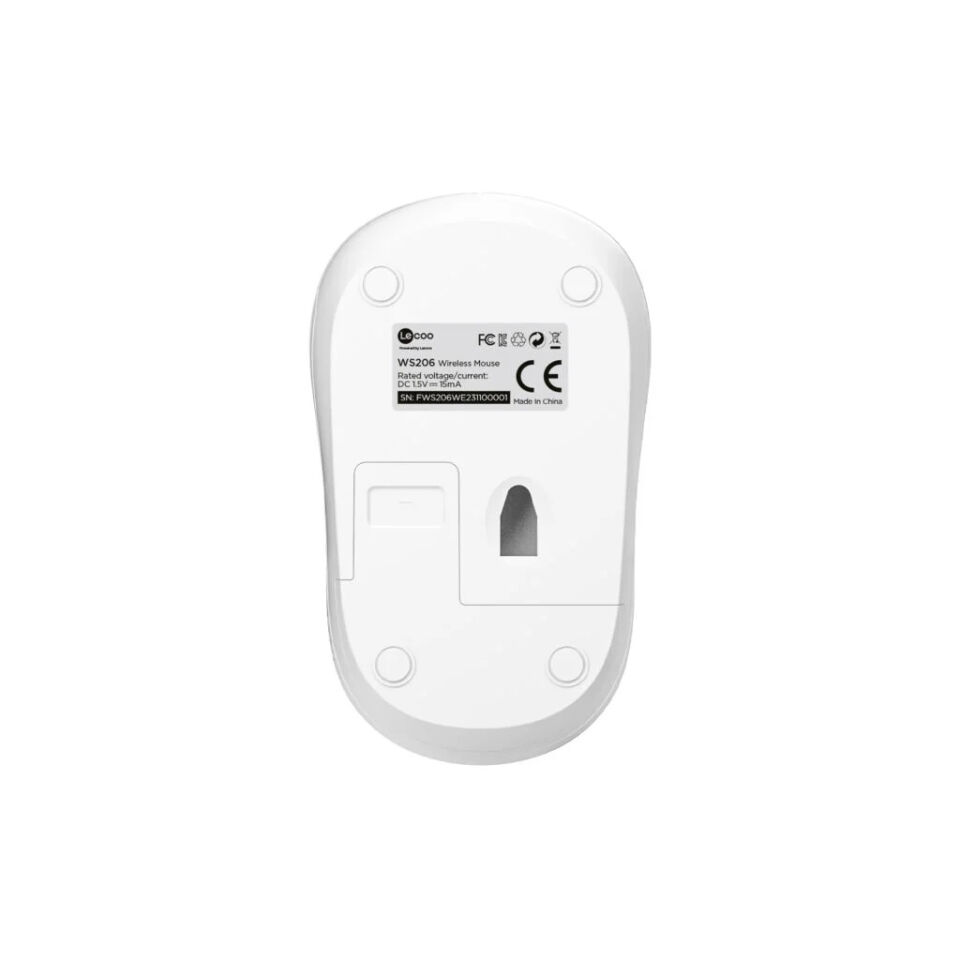 WS206 1200DPI Kablosuz Optik Mouse (Beyaz)