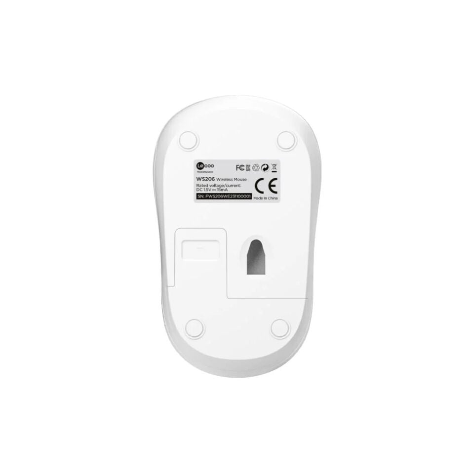 WS206 1200DPI Kablosuz Optik Mouse (Beyaz)