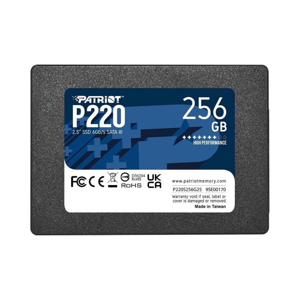 P220 256GB 2.5'' SATA3 SSD (550 / 490MB/s)