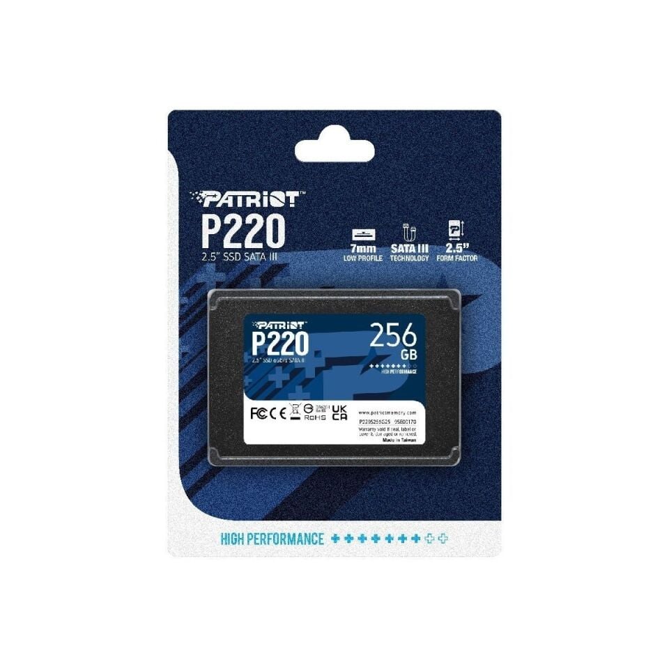 P220 256GB 2.5'' SATA3 SSD (550 / 490MB/s)