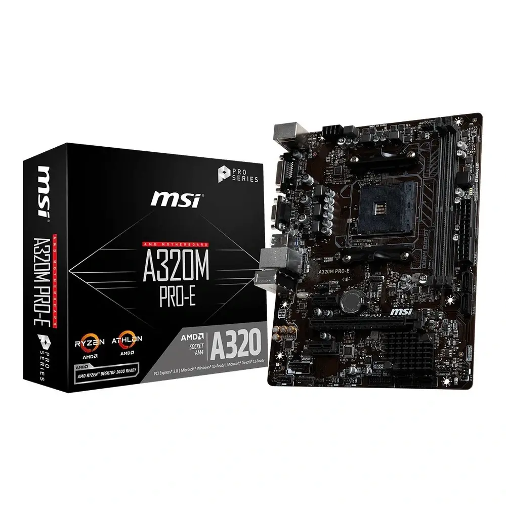 A320M PRO-E DDR4 3200MT/s(OC) AM4 mATX Anakart